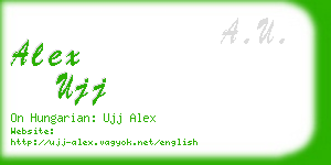 alex ujj business card